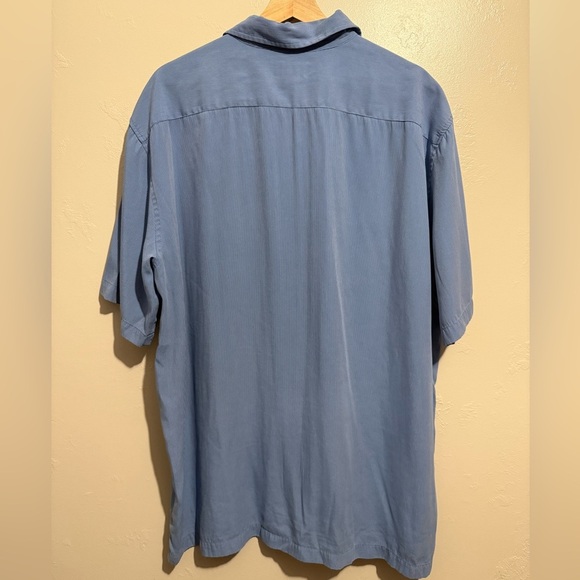 Breakwater Men's Shirt Sz Large SS Blue Button Up 80% Modal Rayon 20% Polyester - Picture 2 of 11